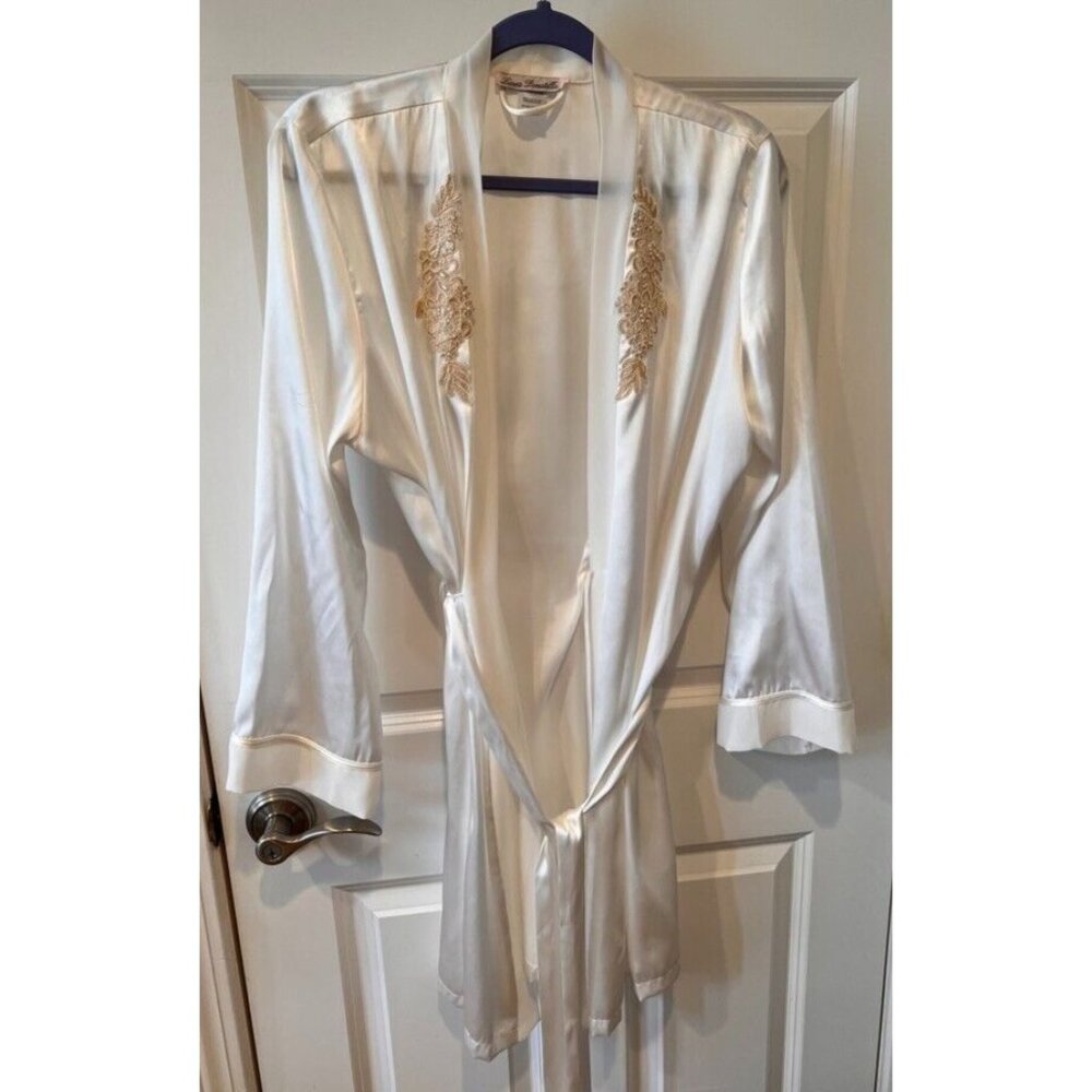 White Robe Linnea Donnatella Size L/XL Bridal Robe Short Robe